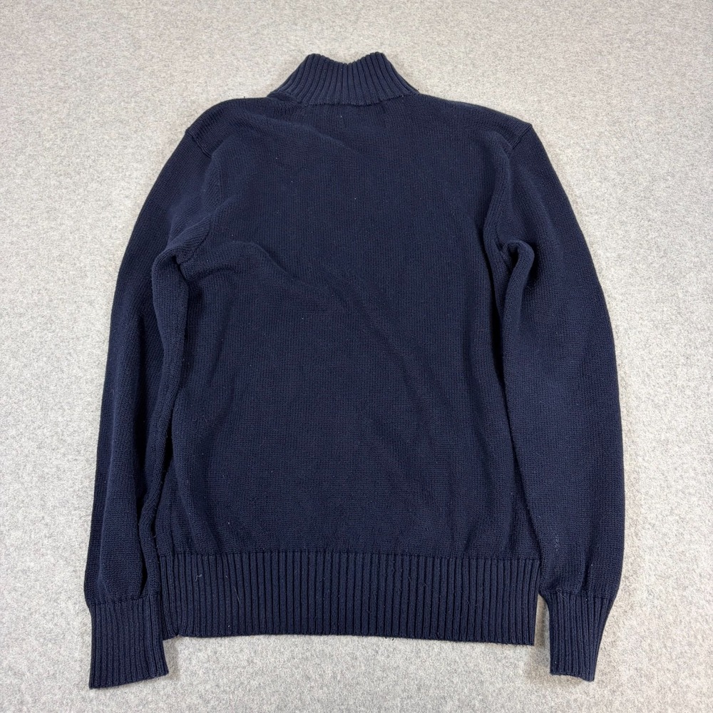 Vintage Polo Ralph Lauren Sweater Mens Small Blue Mock Neck Button - Picture 6 of 6